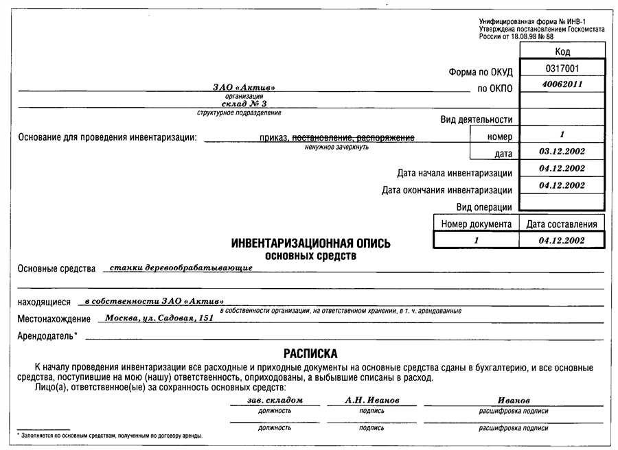 Как правильно оформить инвентаризацию документально