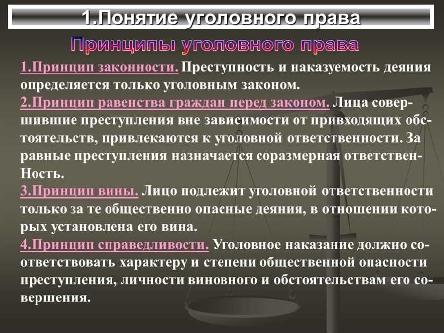 Принцип законности в уголовном праве